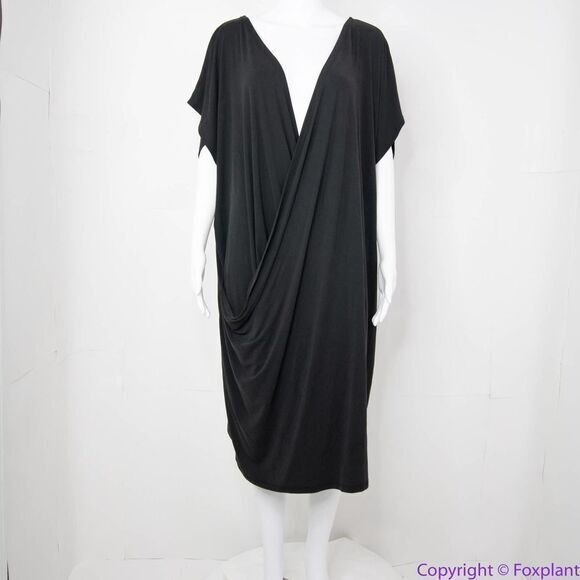 NEW Eloquii black Surplice dolman sleeve Wedge‎ wrap Dress, size 22/24 - Picture 11 of 15